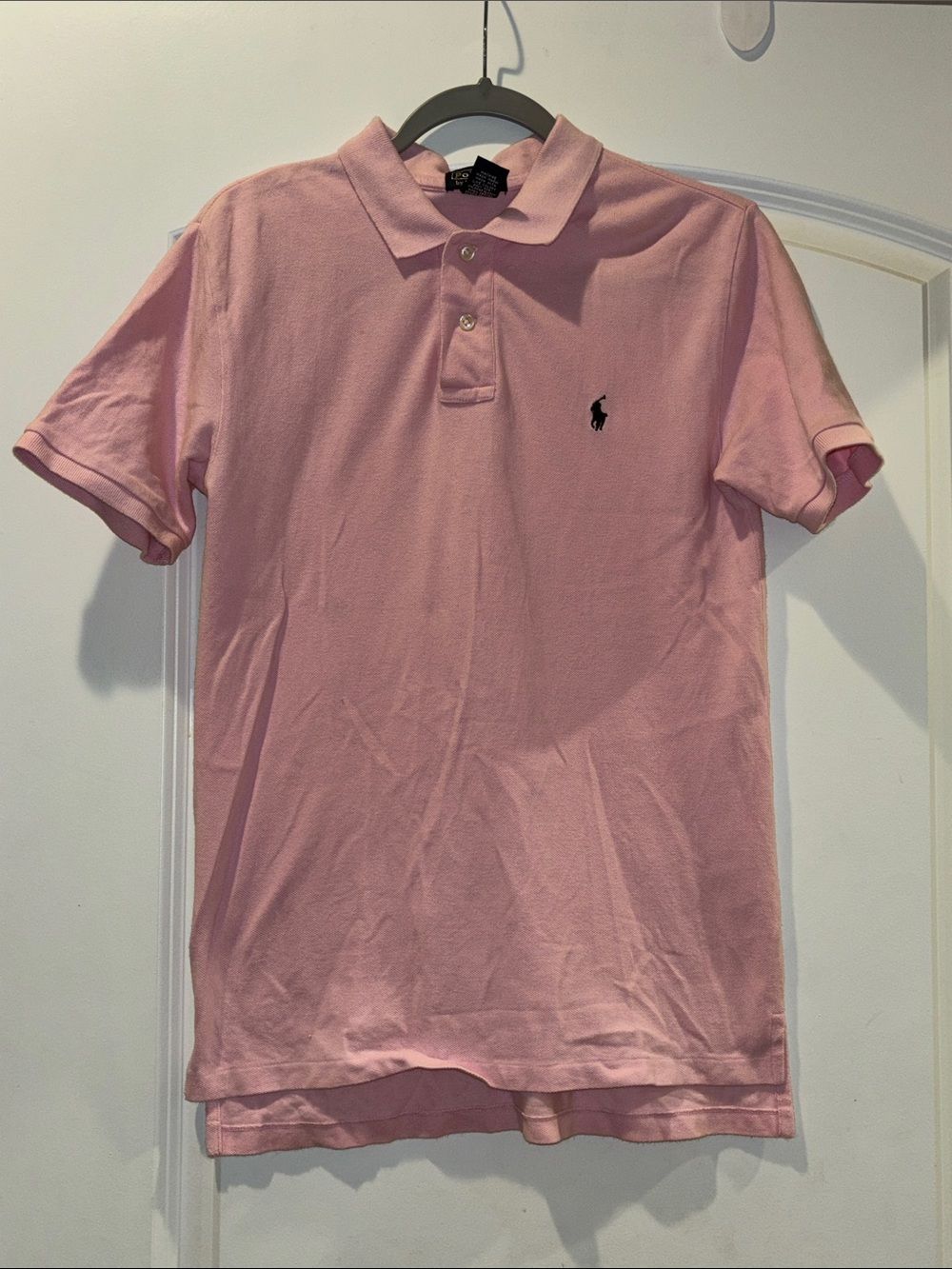 Ralph Lauren Light Pink Short-Sleeve Polo with Navy Pony